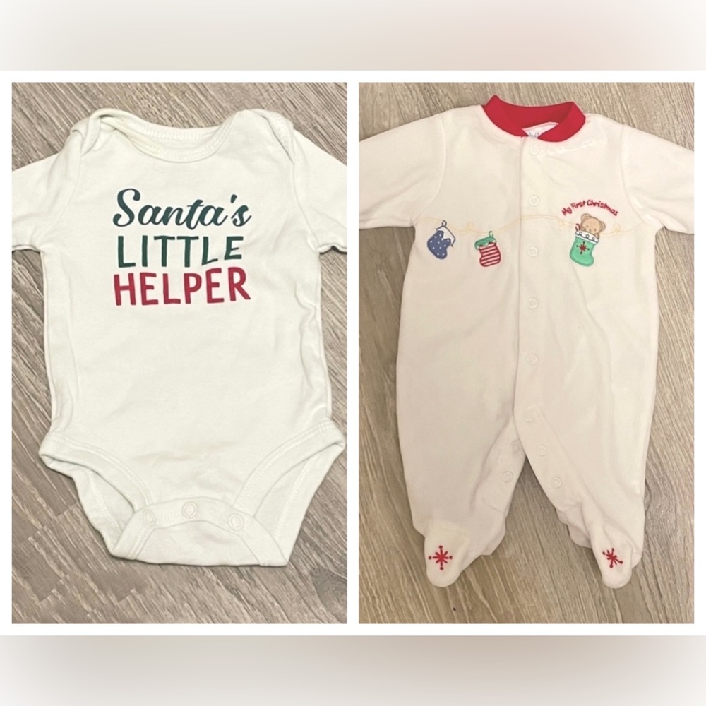 Christmas / Santa infant onesie bundle Carter’s Sweet Child of Mine newborn 0-2